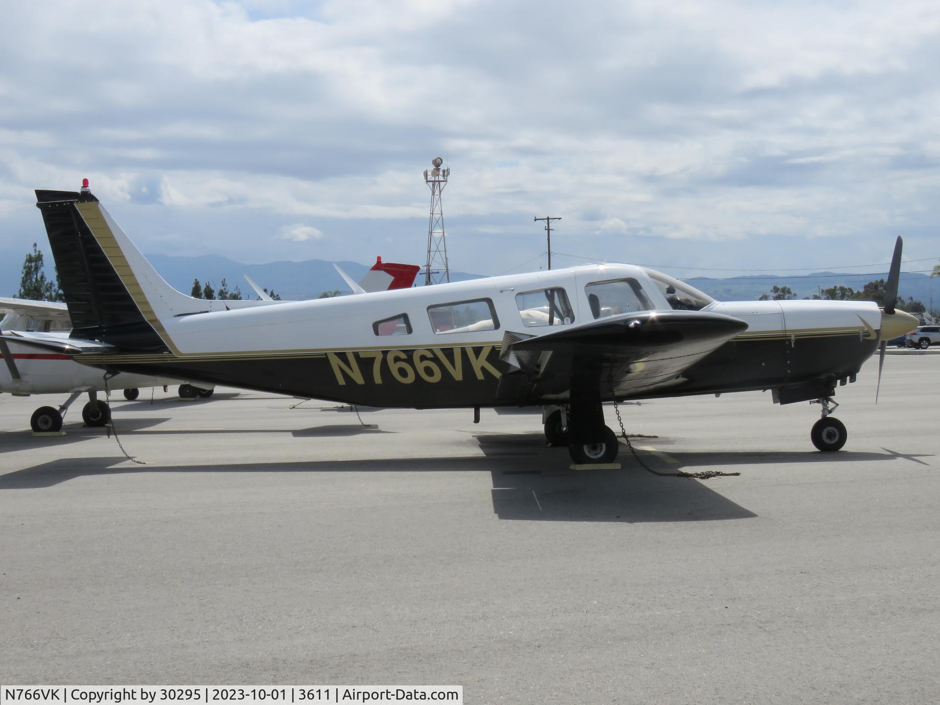N766VK, 1977 Piper PA-32R-300 Cherokee Lance C/N 32R-7780271, Parked