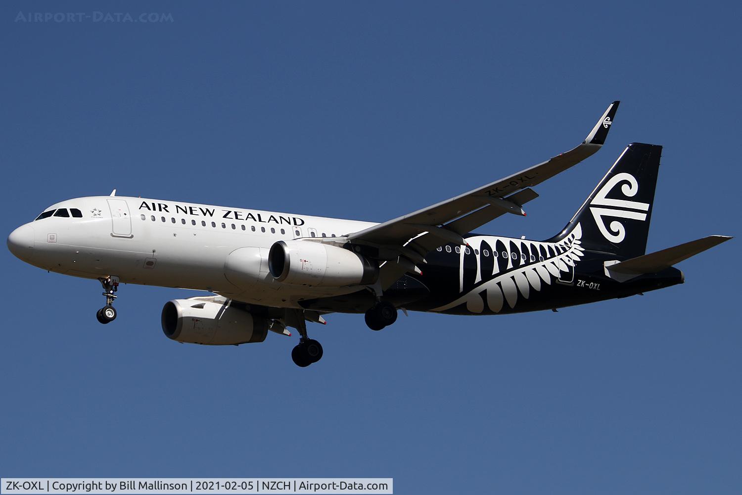 ZK-OXL, 2016 Airbus A320-232 C/N 7086, from AKL