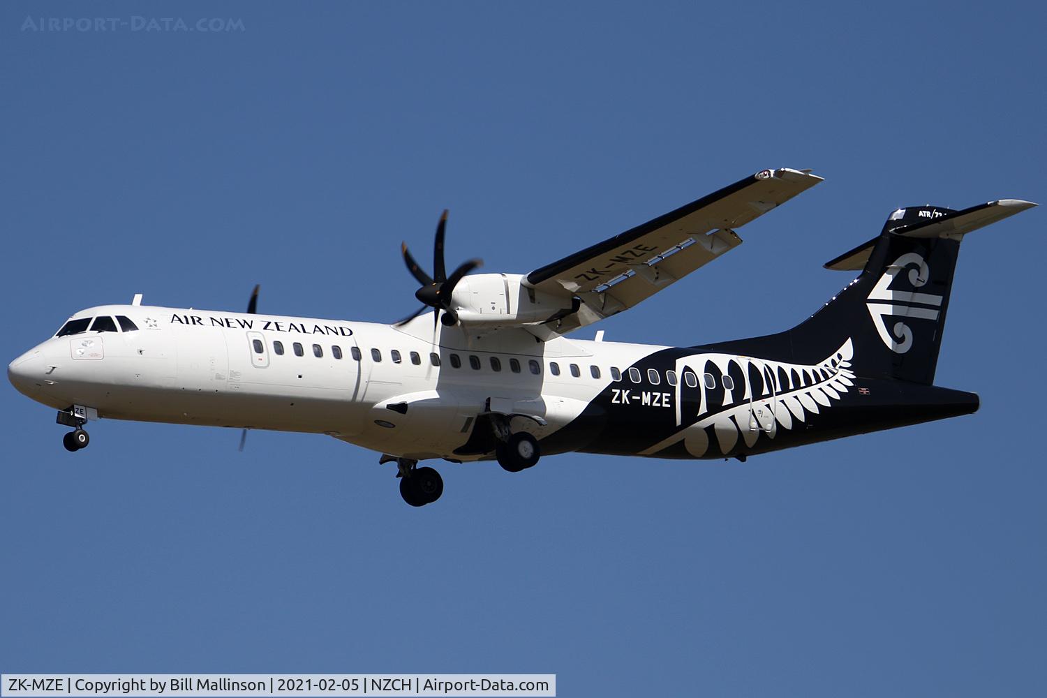 ZK-MZE, 2020 ATR 72-212A C/N 1633, from HLZ