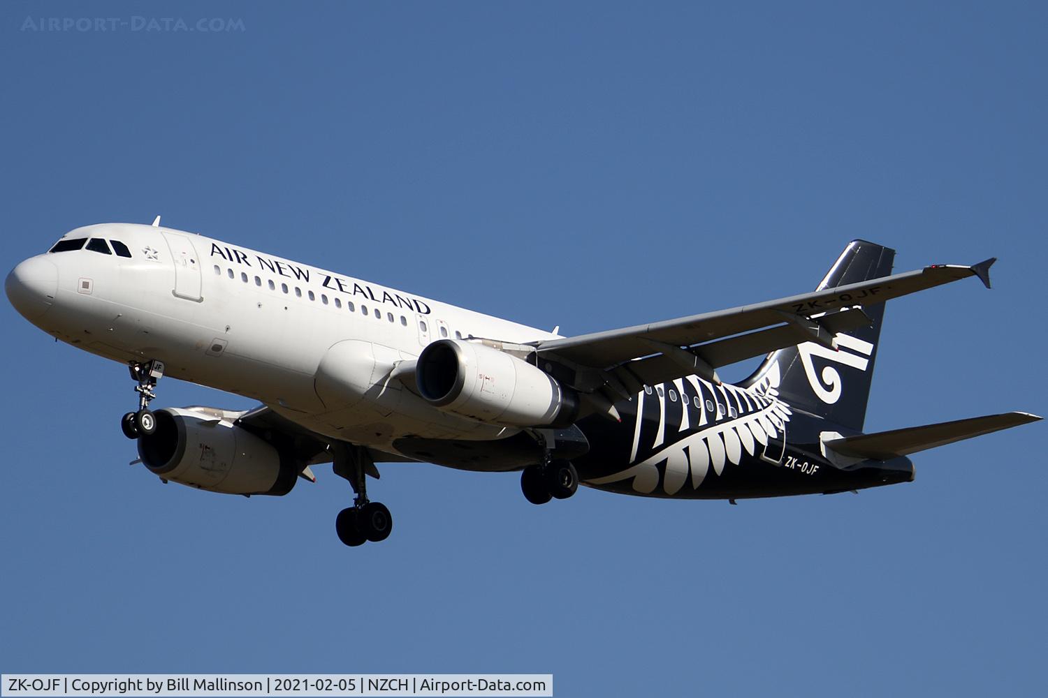 ZK-OJF, 2003 Airbus A320-232 C/N 2153, from AKL