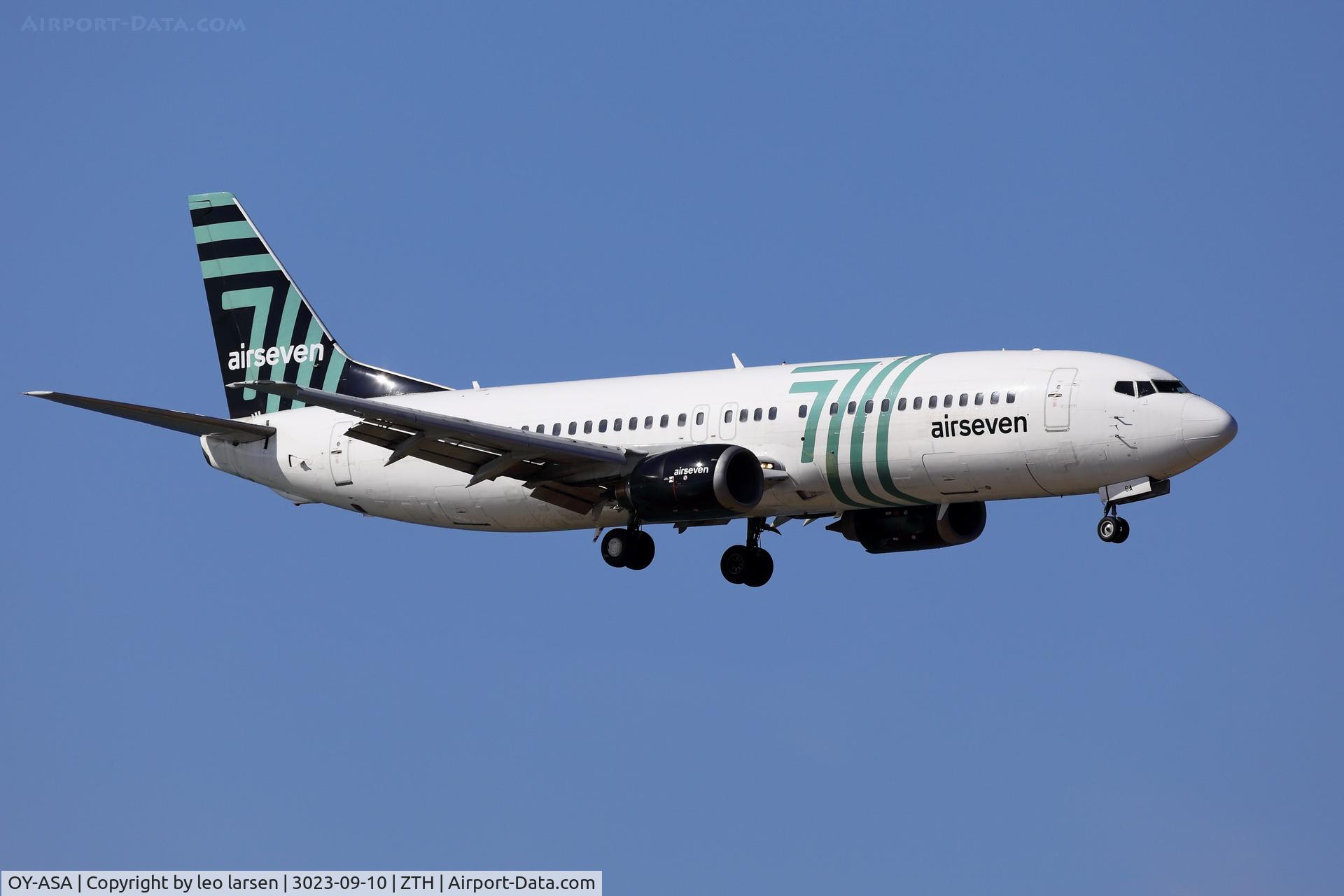 OY-ASA, 1990 Boeing 737-405 C/N 24644, ZTH 10.9.2023