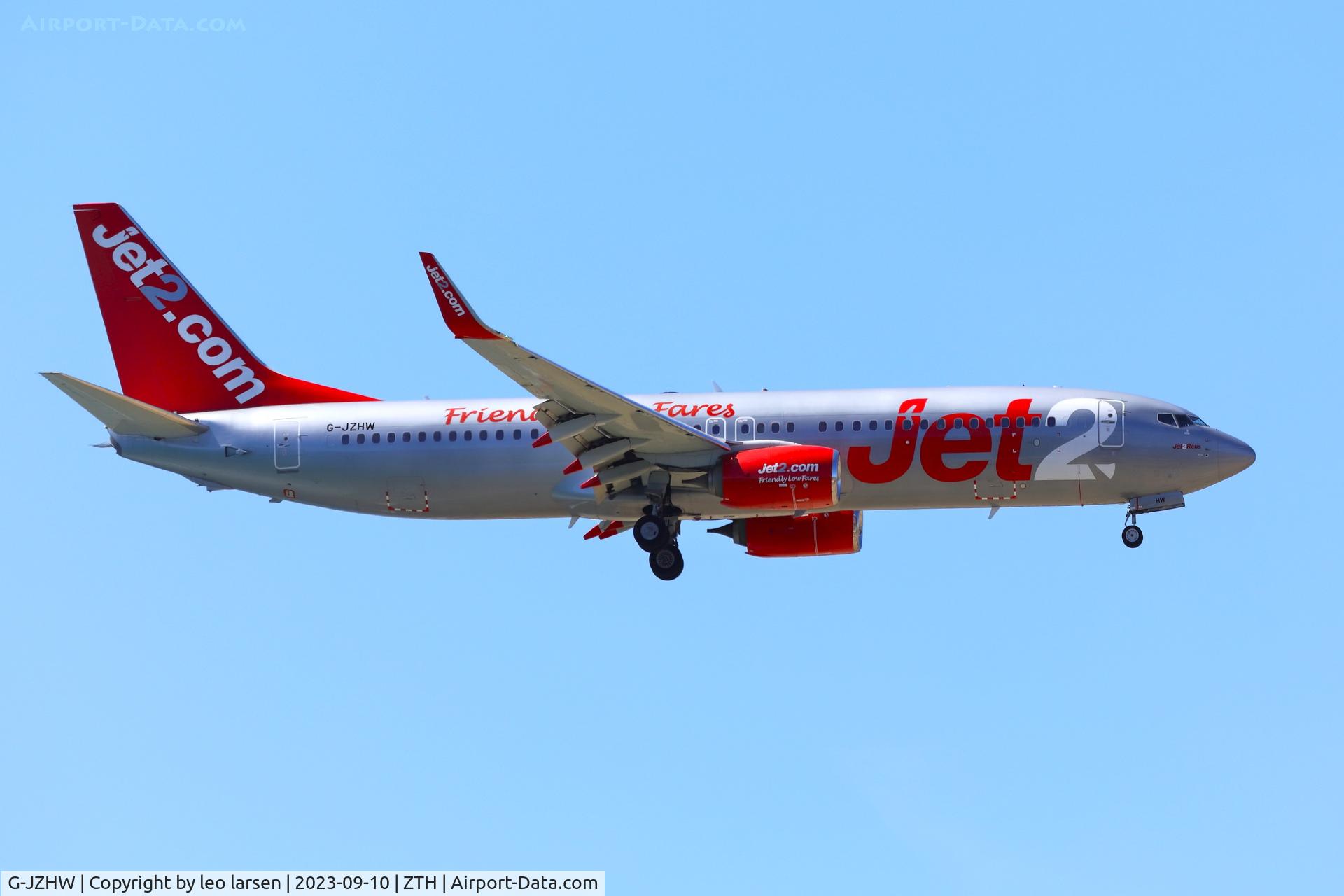 G-JZHW, 2016 Boeing 737-800 C/N 63153, ZTH 10.9.2023