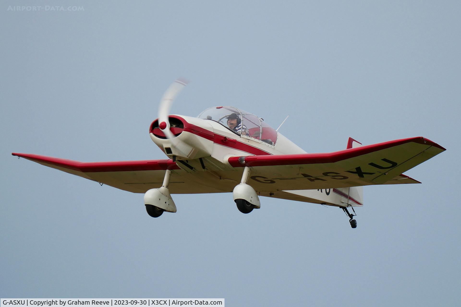 G-ASXU, 1961 Jodel (Wassmer) D-120A Paris-Nice C/N 196, Departing from Northrepps.