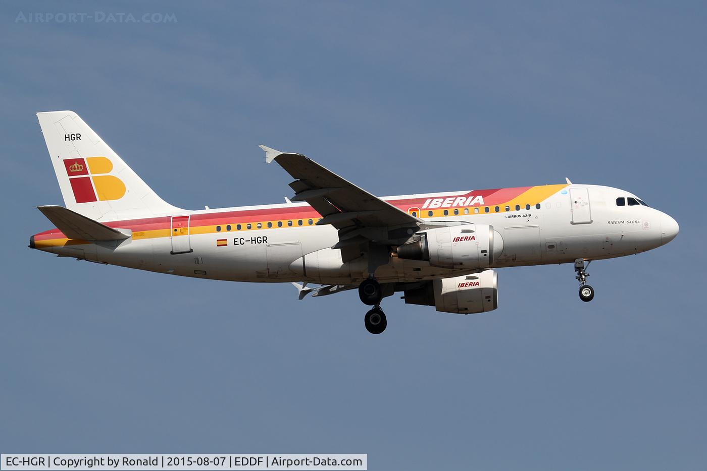 EC-HGR, 1999 Airbus A319-111 C/N 1154, at fra
