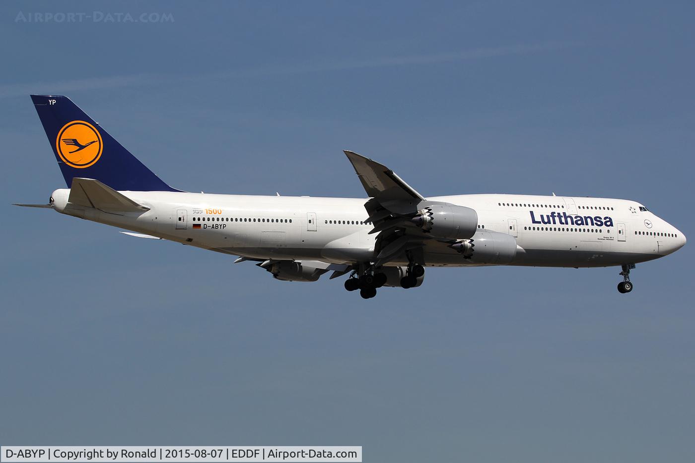 D-ABYP, 2014 Boeing 747-830 C/N 37839, at fra