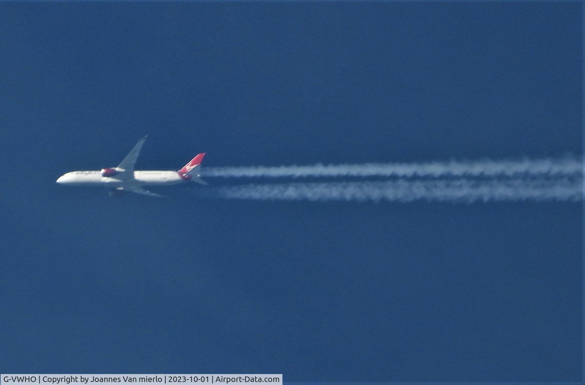 G-VWHO, 2015 Boeing 787-9 Dreamliner Dreamliner C/N 37971, VIR301 DEL LHR  FLT380 288° over The Netherlands