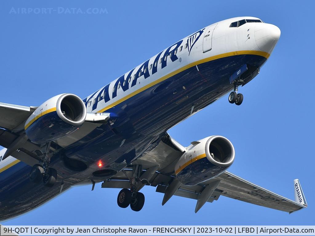 9H-QDT, 2017 Boeing 737-8AS C/N 44769, FR6504 from Naples NAP