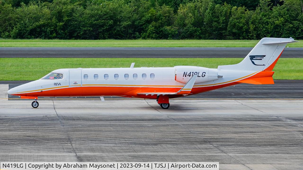 N419LG, 1995 Learjet 45 C/N 45-079, Taxing for departure at SJU Airport