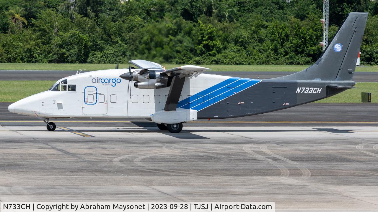 N733CH, 1988 Short 360 C/N SH.3733, Taxing with new scheme paint at SJU Airport