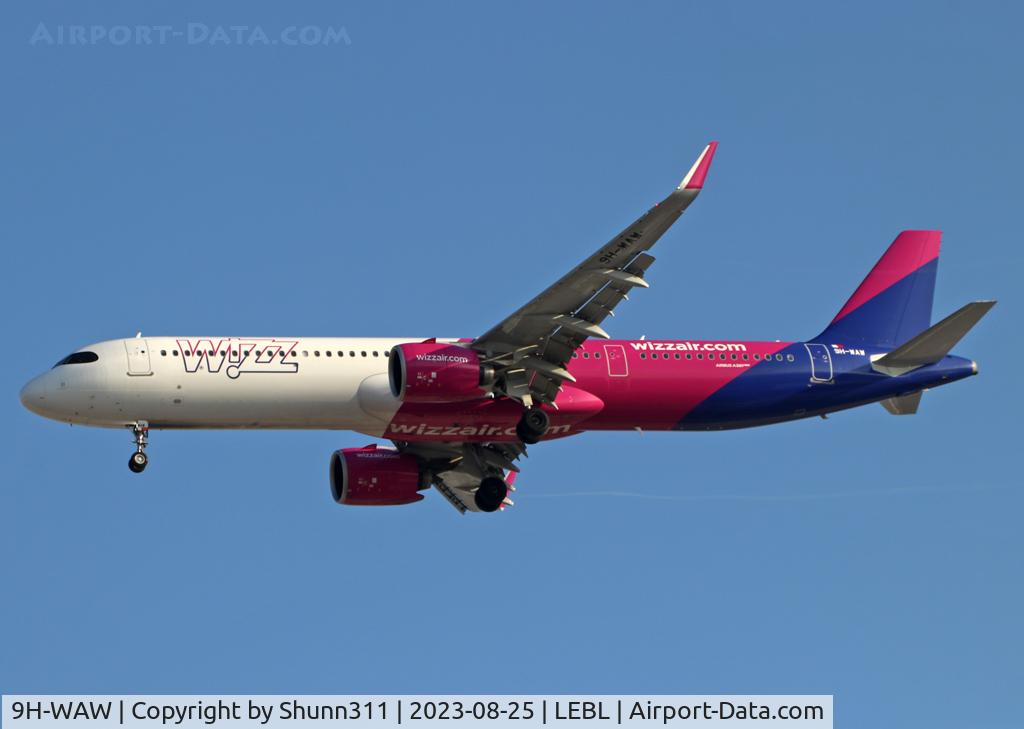 9H-WAW, 2022 Airbus A321-271NX C/N 11087, Landing rwy 24R