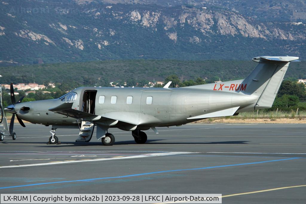 LX-RUM, 2021 Pilatus PC-12 NGX C/N 2145, Parked