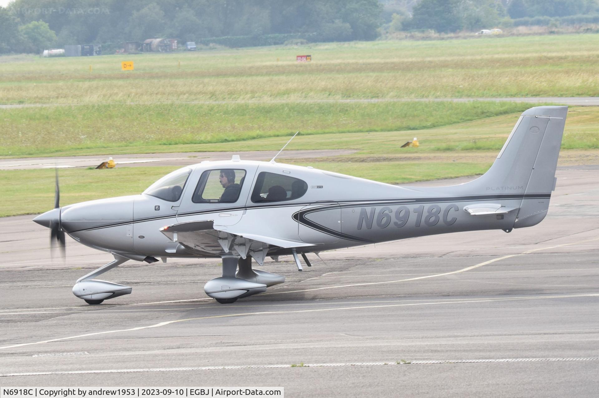 N6918C, 2023 Cirrus SR22T C/N 9377, N6918C at Gloucestershire Airport.