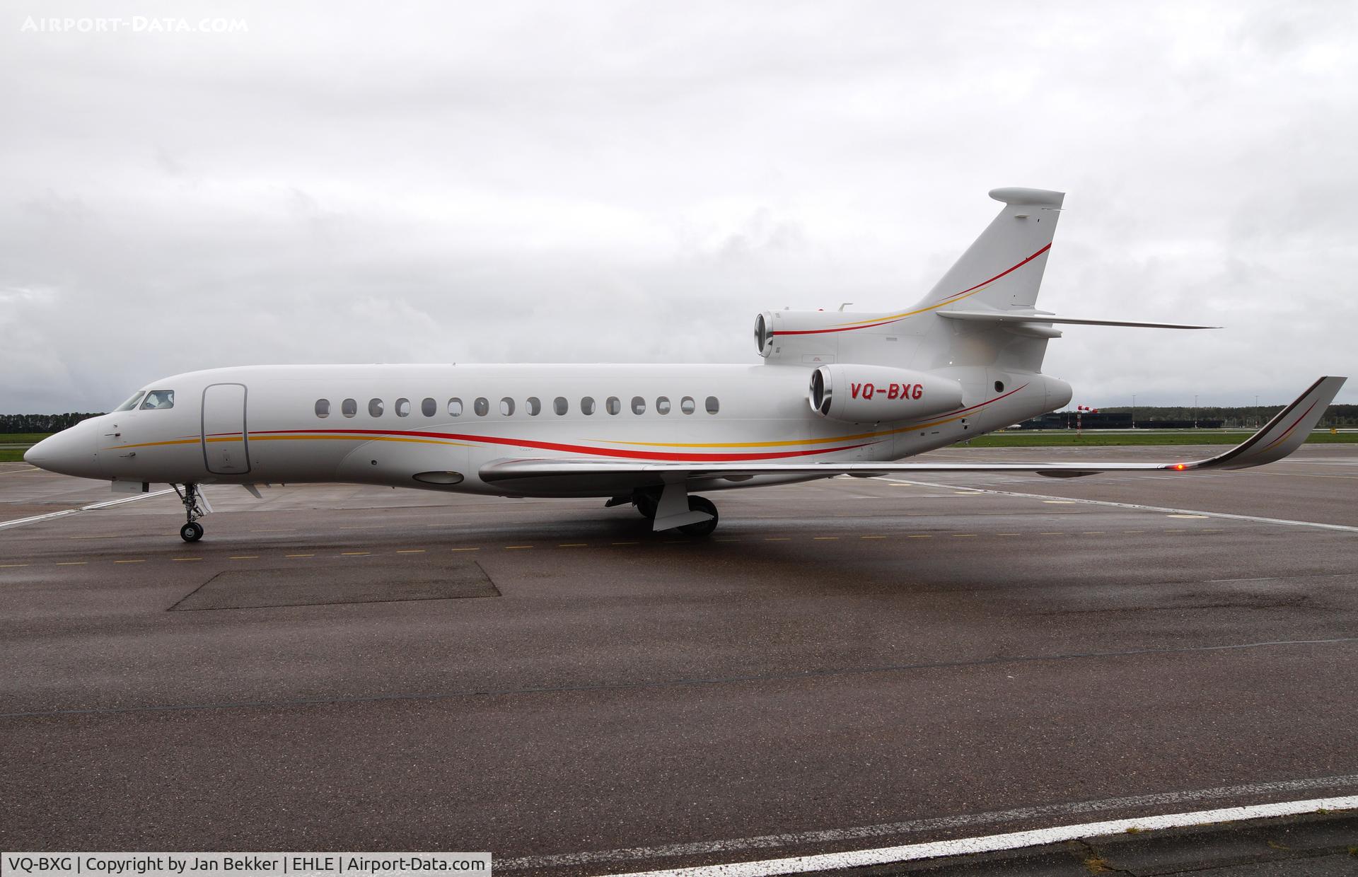 VQ-BXG, 2019 Dassault Falcon 8X C/N 455, Lelystad Airport in the rain