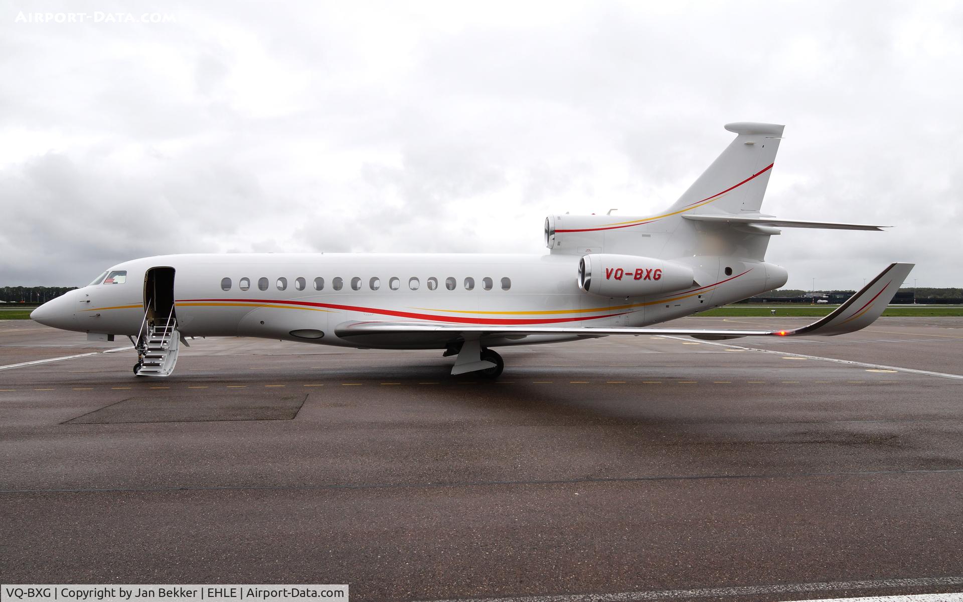 VQ-BXG, 2019 Dassault Falcon 8X C/N 455, Lelystad Airport in the rain