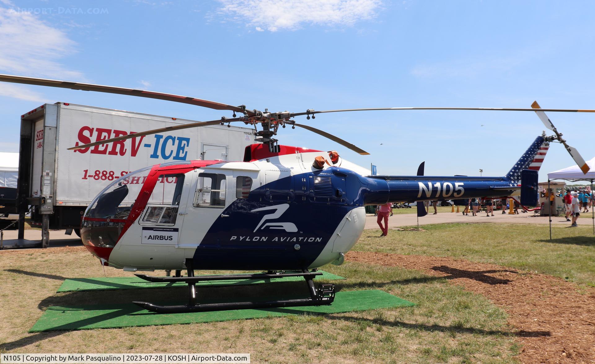 N105, 1981 MBB Bo-105S C/N S550, MBB Bo-105S