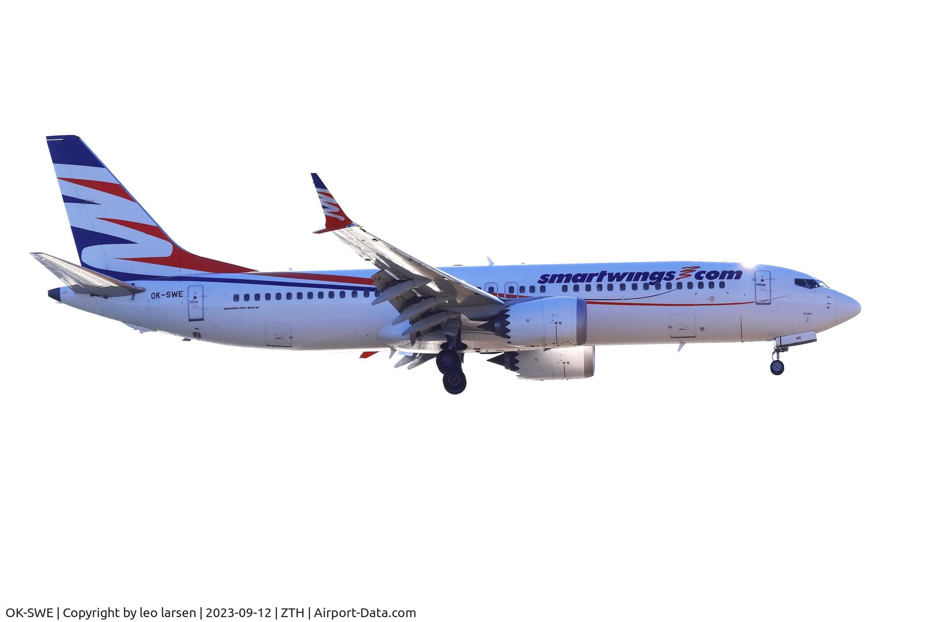 OK-SWE, 2018 Boeing 737-8 MAX C/N 64937, ZTH 12.9.2023