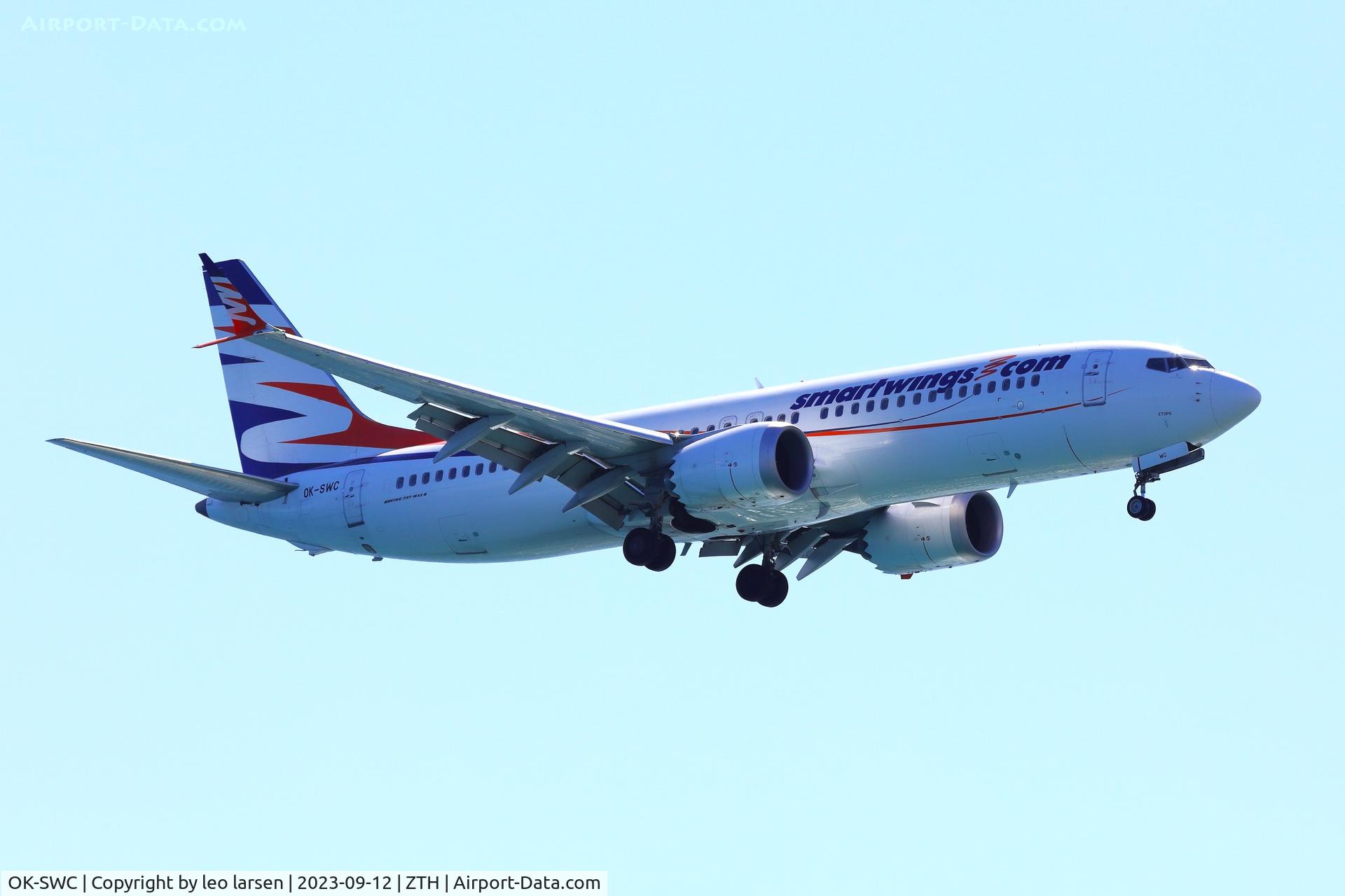 OK-SWC, 2018 Boeing 737-8 MAX C/N 43296, ZTH 12.9.2023