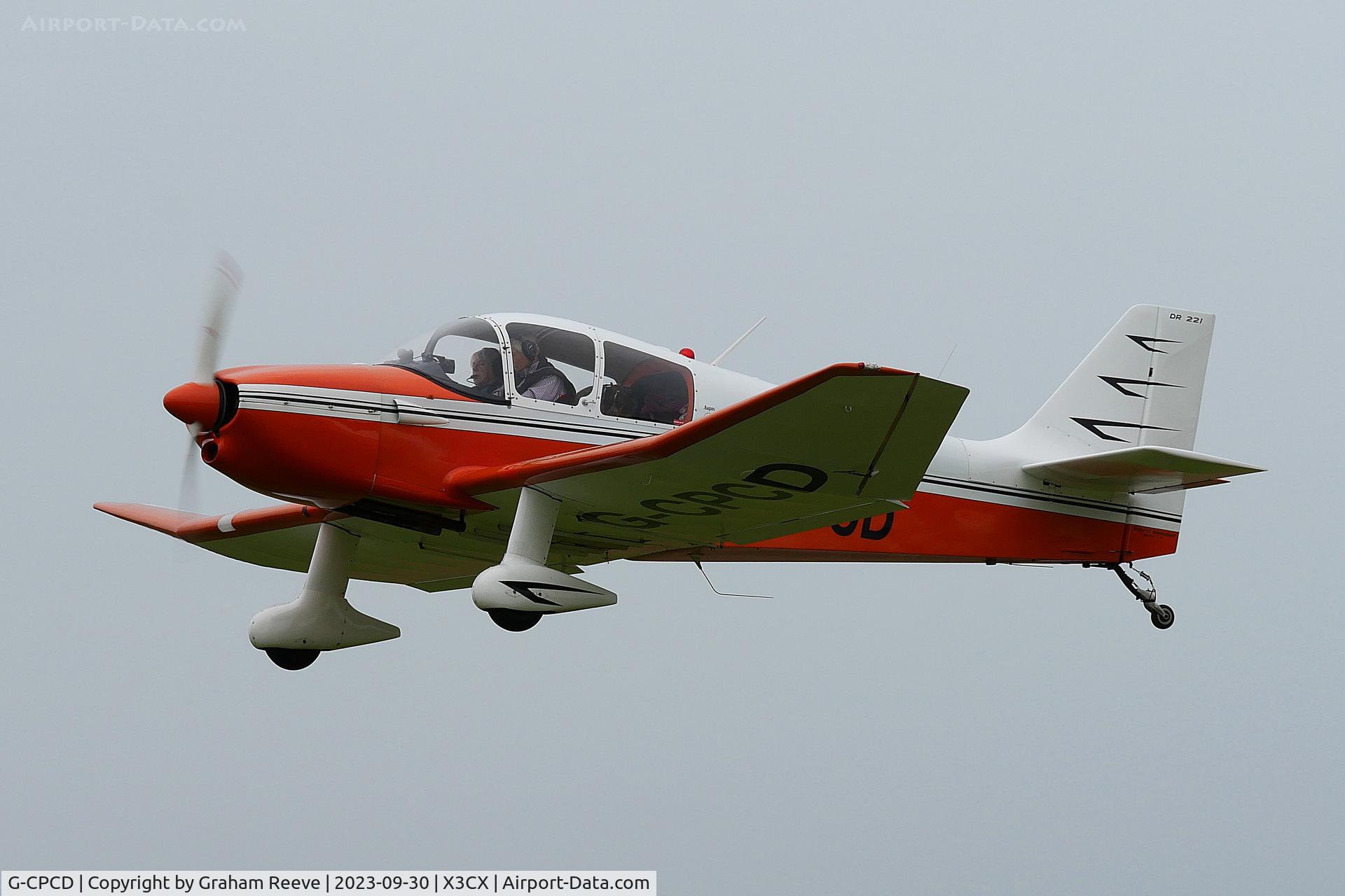 G-CPCD, 1968 CEA Jodel DR-221 Dauphin C/N 81, Departing from Northrepps.