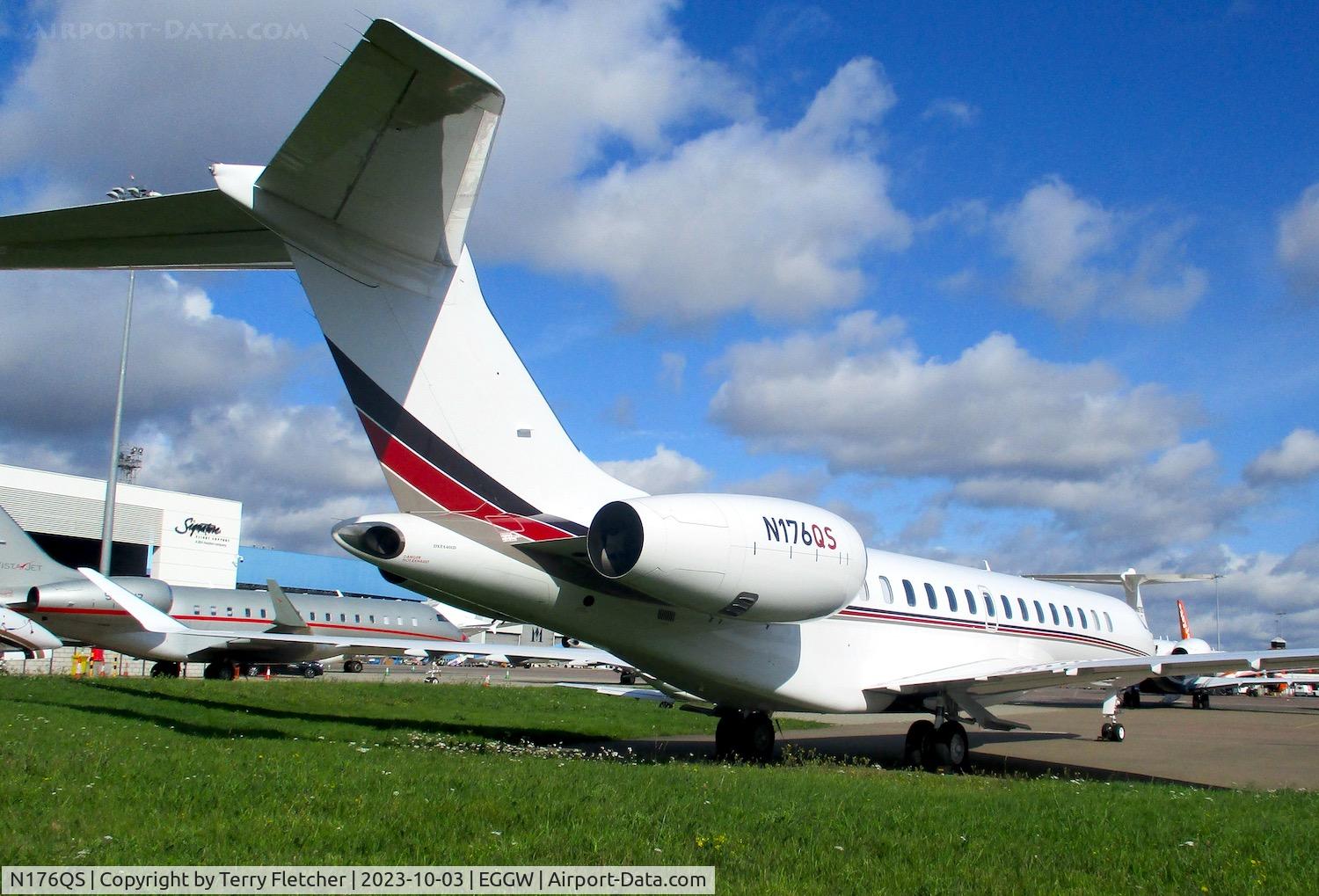 N176QS, 2021 Bombardier Global 7500 (BD-700-2A12) C/N 70096, At Luton Airport