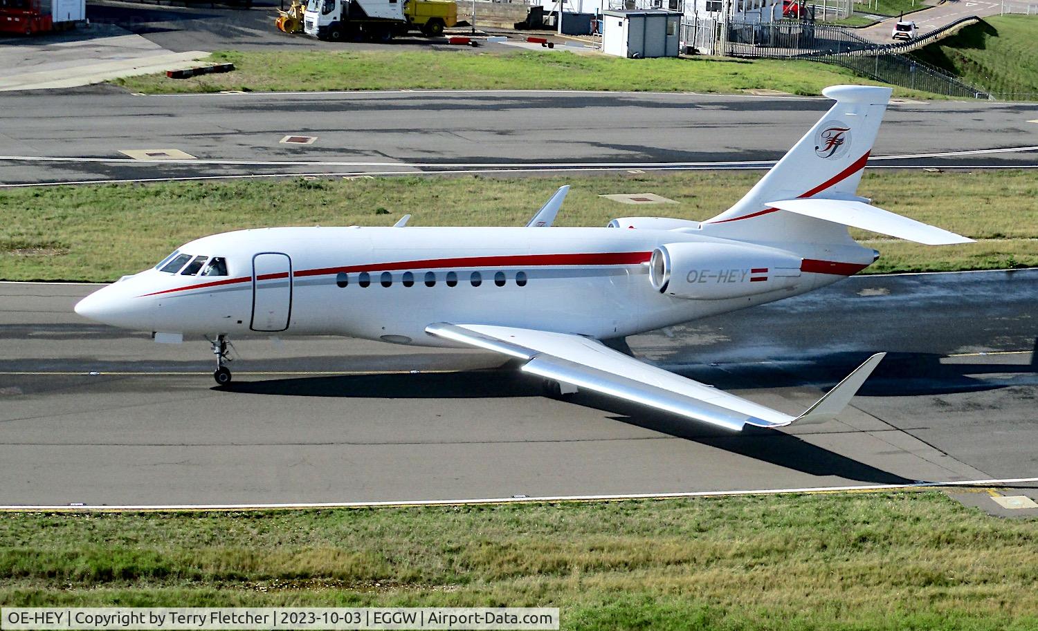 OE-HEY, 2012 Dassault Falcon 2000EX C/N 260, At Luton Airport