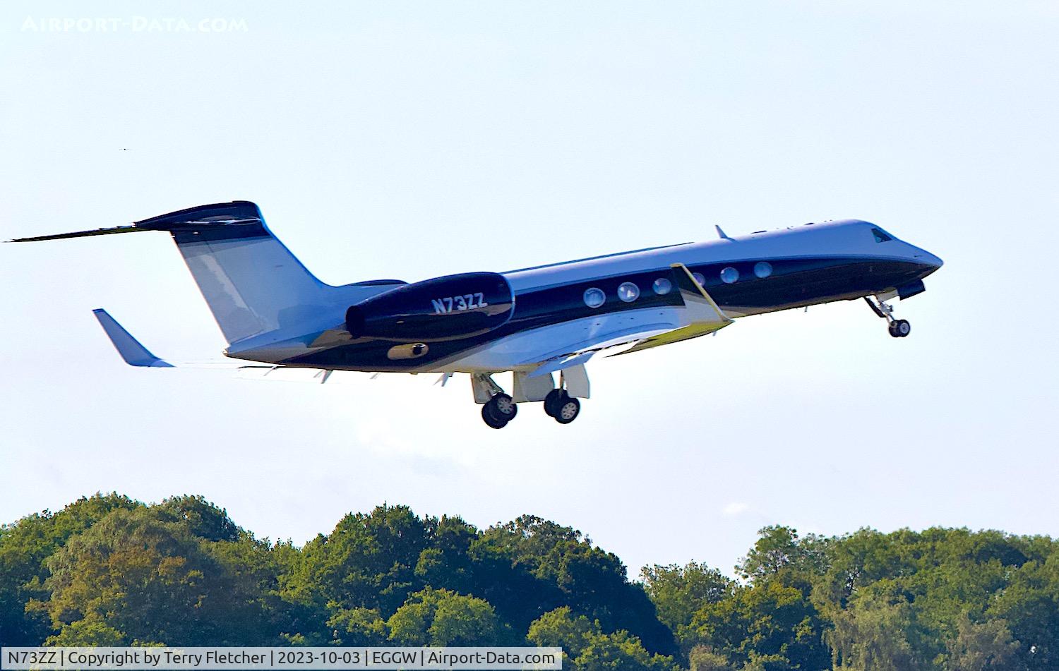 N73ZZ, 2000 Gulfstream Aerospace G-V C/N 593, At Luton Airport