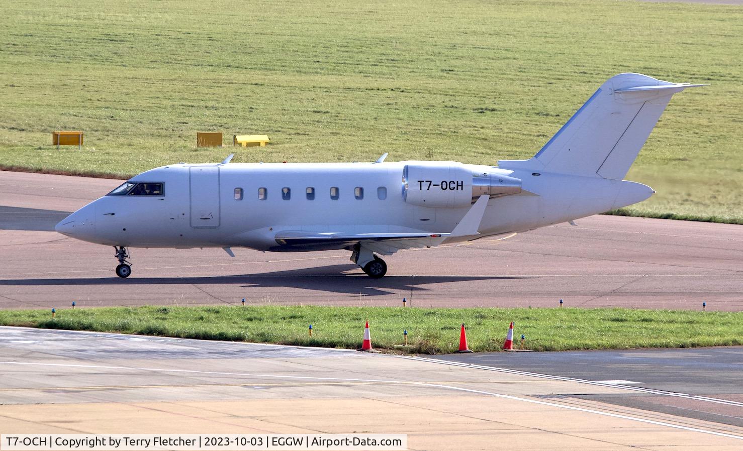 T7-OCH, 2007 Bombardier Challenger 605 (CL-600-2B16) C/N 5732, At Luton Airport