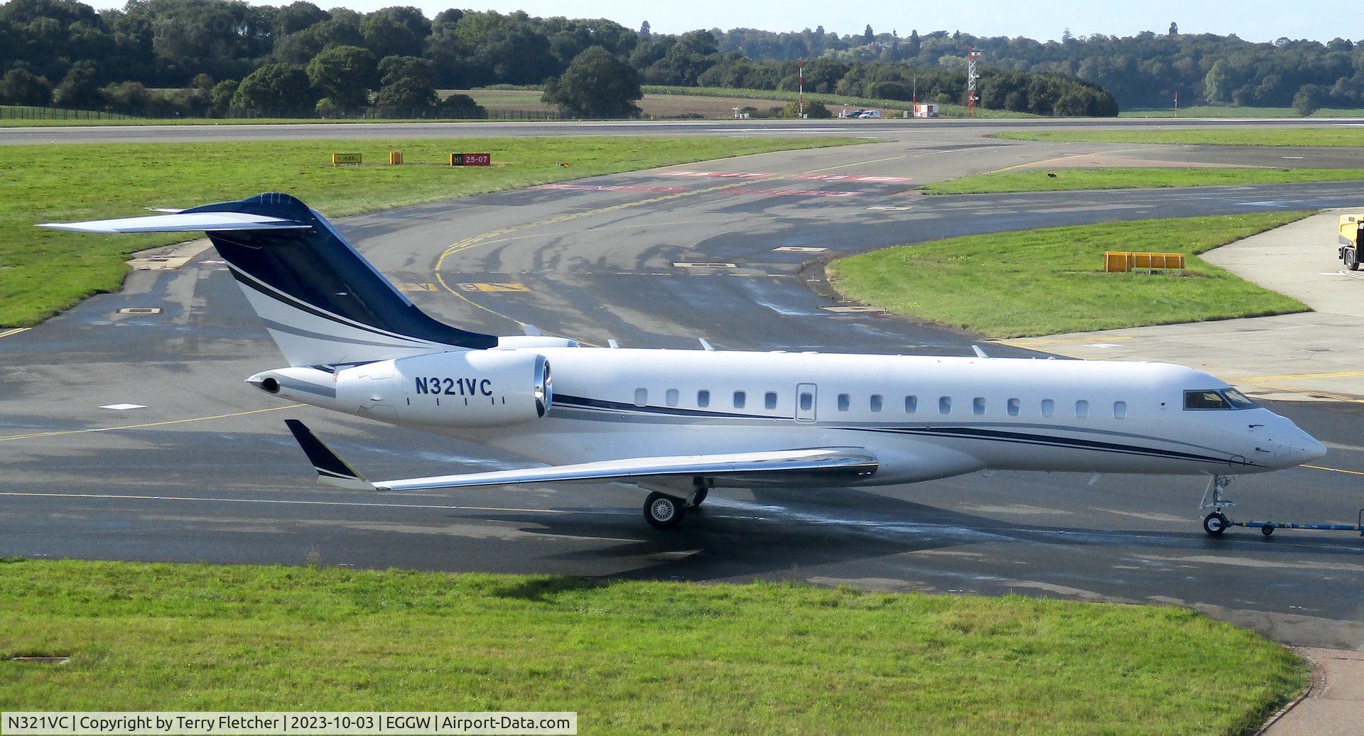 N321VC, 2009 Bombardier BD-700-1A10 Global Express XRS C/N 9339, At Luton Airport