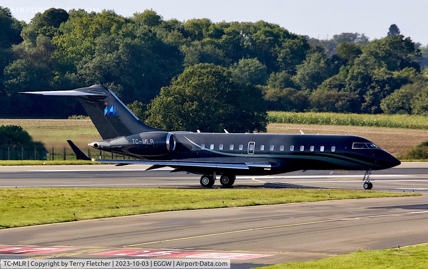 TC-MLR, 2007 Bombardier BD-700-1A11 Global 5000 C/N 9269, At Luton Airport