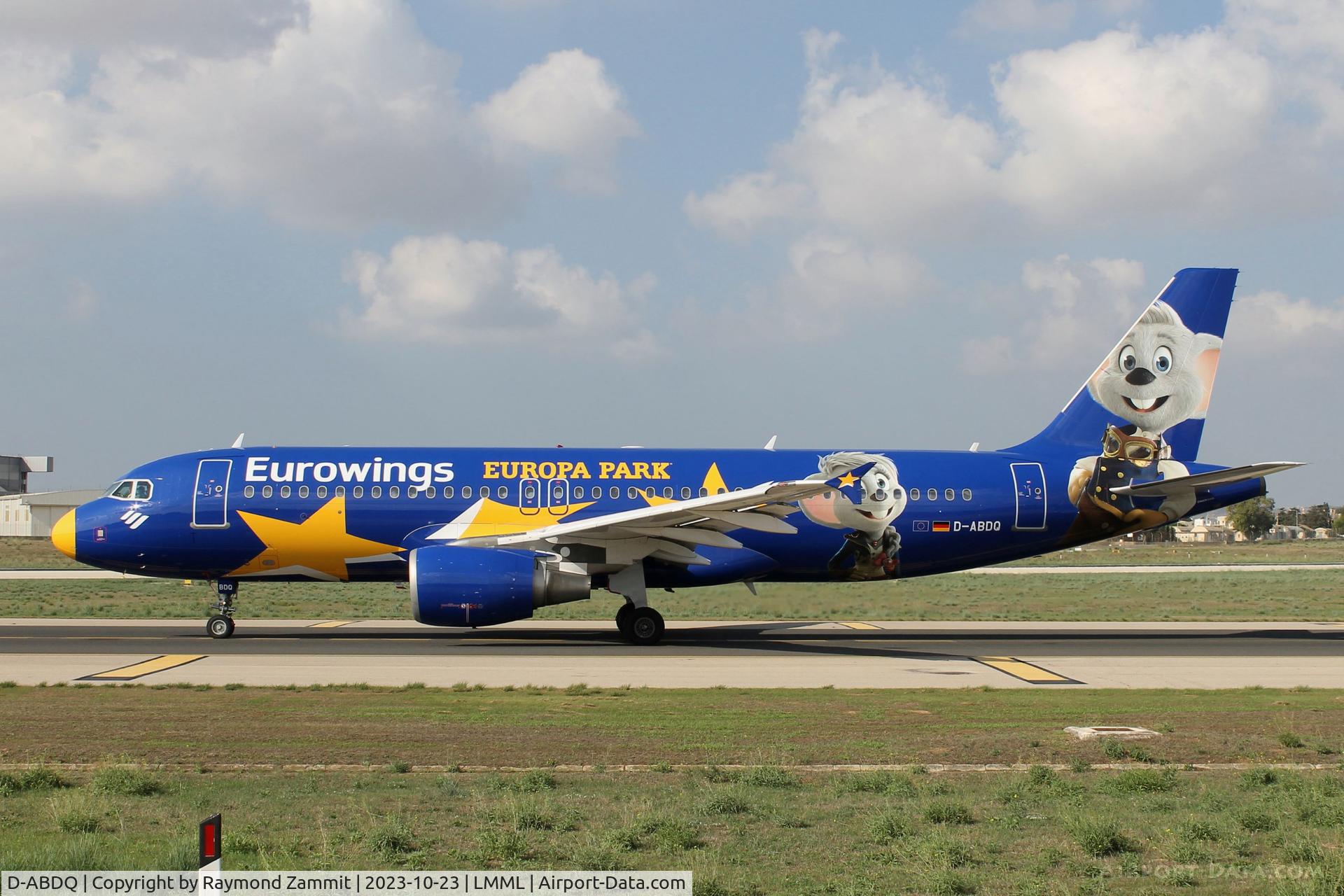 D-ABDQ, 2007 Airbus A320-214 C/N 3121, A320 D-ABDQ Eurowings in Europa Park livery