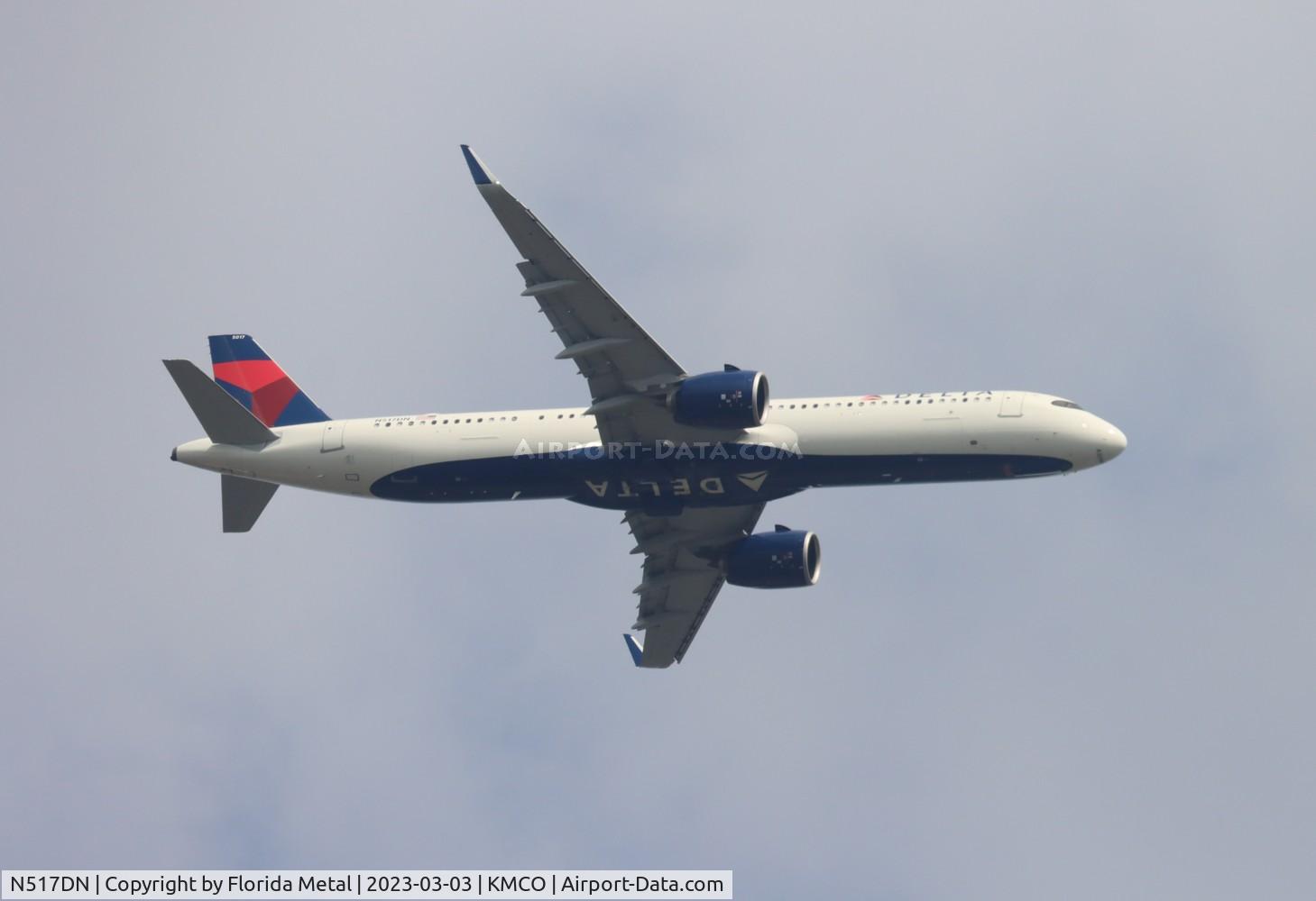 N517DN, Airbus A321-271NX C/N 11078, DAL A321N zx KLAX-MCO