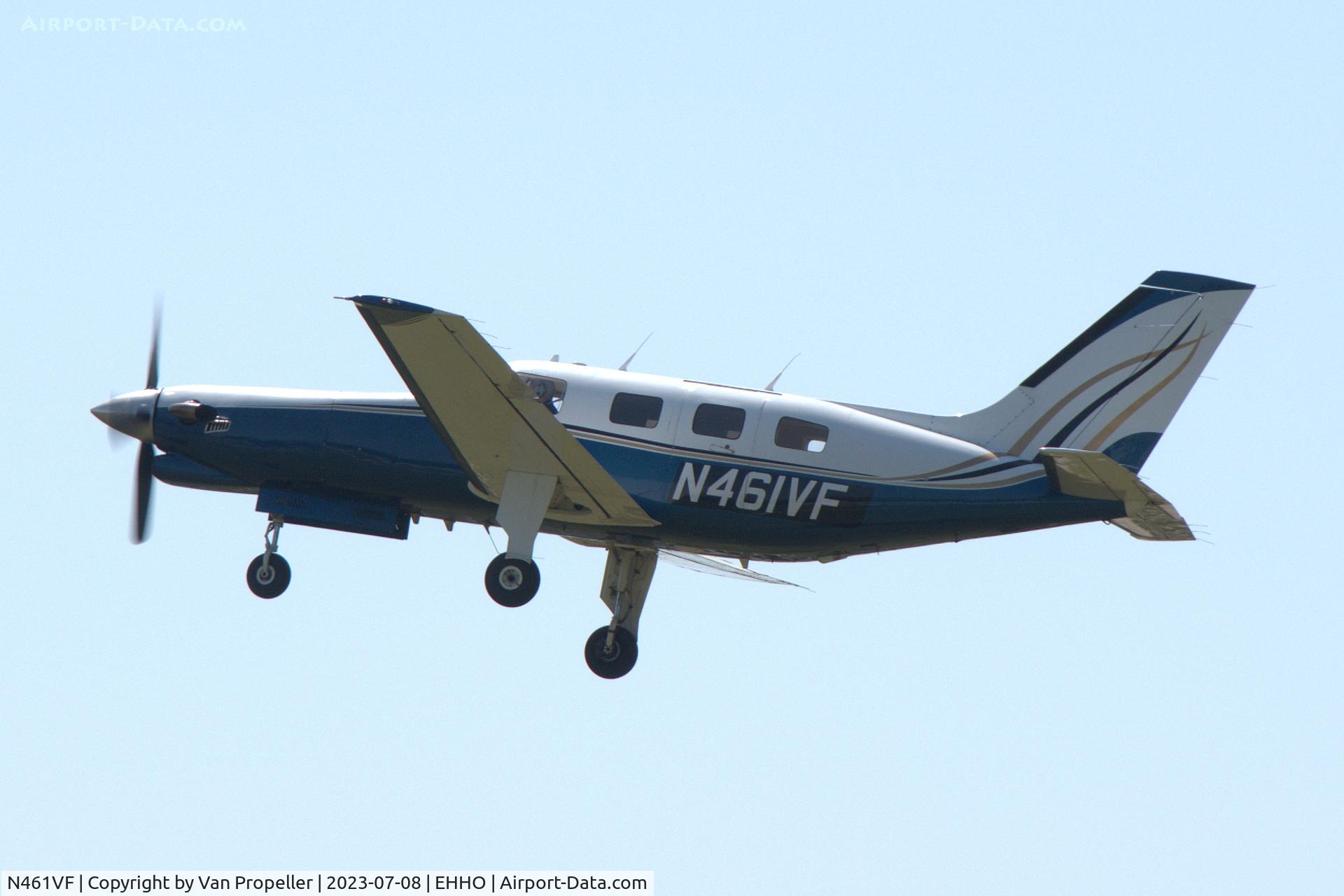 N461VF, Piper PA-46-310P Malibu Malibu C/N 46-8408049/003, Piper PA-46-310P Malibu / JetPROP DLX conversion taking off from Hoogeveen airfield, the Netherlands