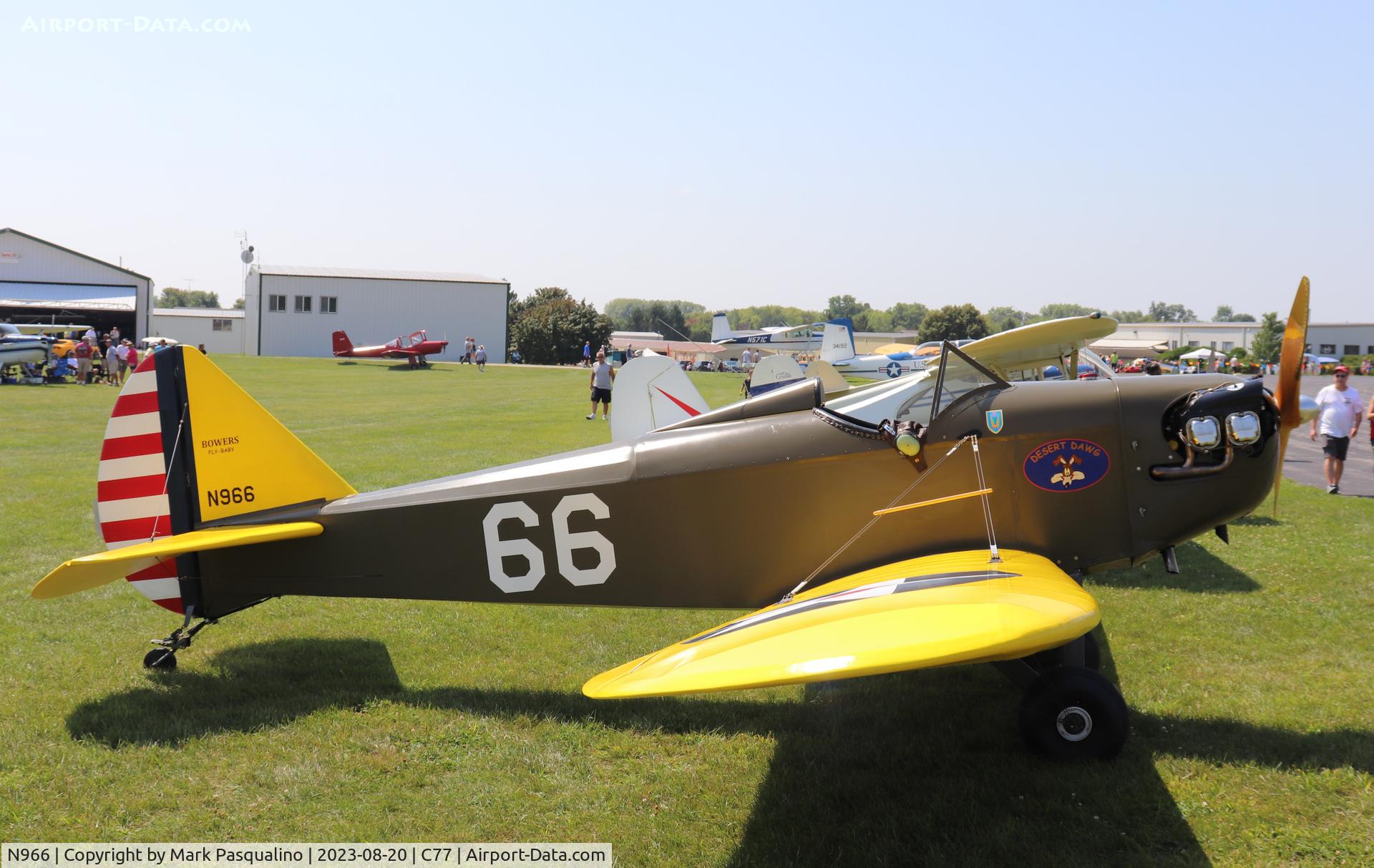 N966, 1975 Bowers Fly Baby C/N 70-14, Bowers Fly Baby