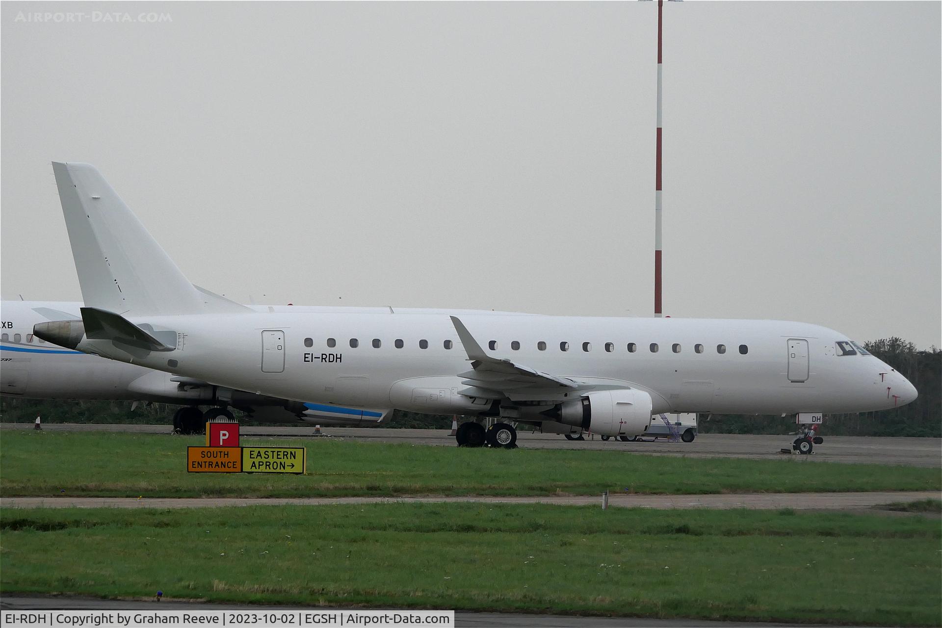 EI-RDH, 2012 Embraer 175LR (ERJ-170-200LR) C/N 17000339, Parked at Norwich.