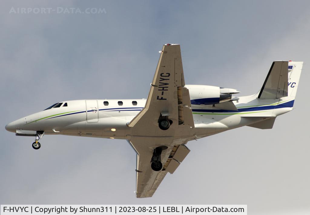 F-HVYC, 2018 Cessna 560XLS Citation Excel+ C/N 560-6254, Landing rwy 24R