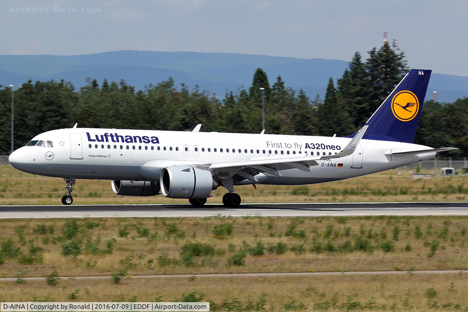 D-AINA, 2015 Airbus A320-271N C/N 6801, at fra