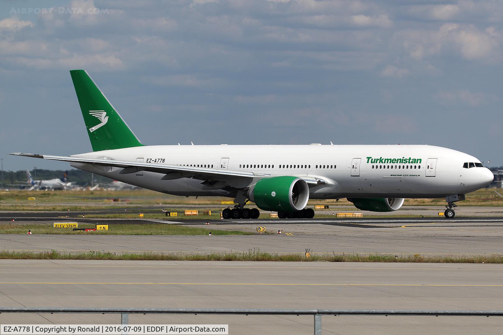 EZ-A778, 2014 Boeing 777-22K/LR C/N 42296, at fra