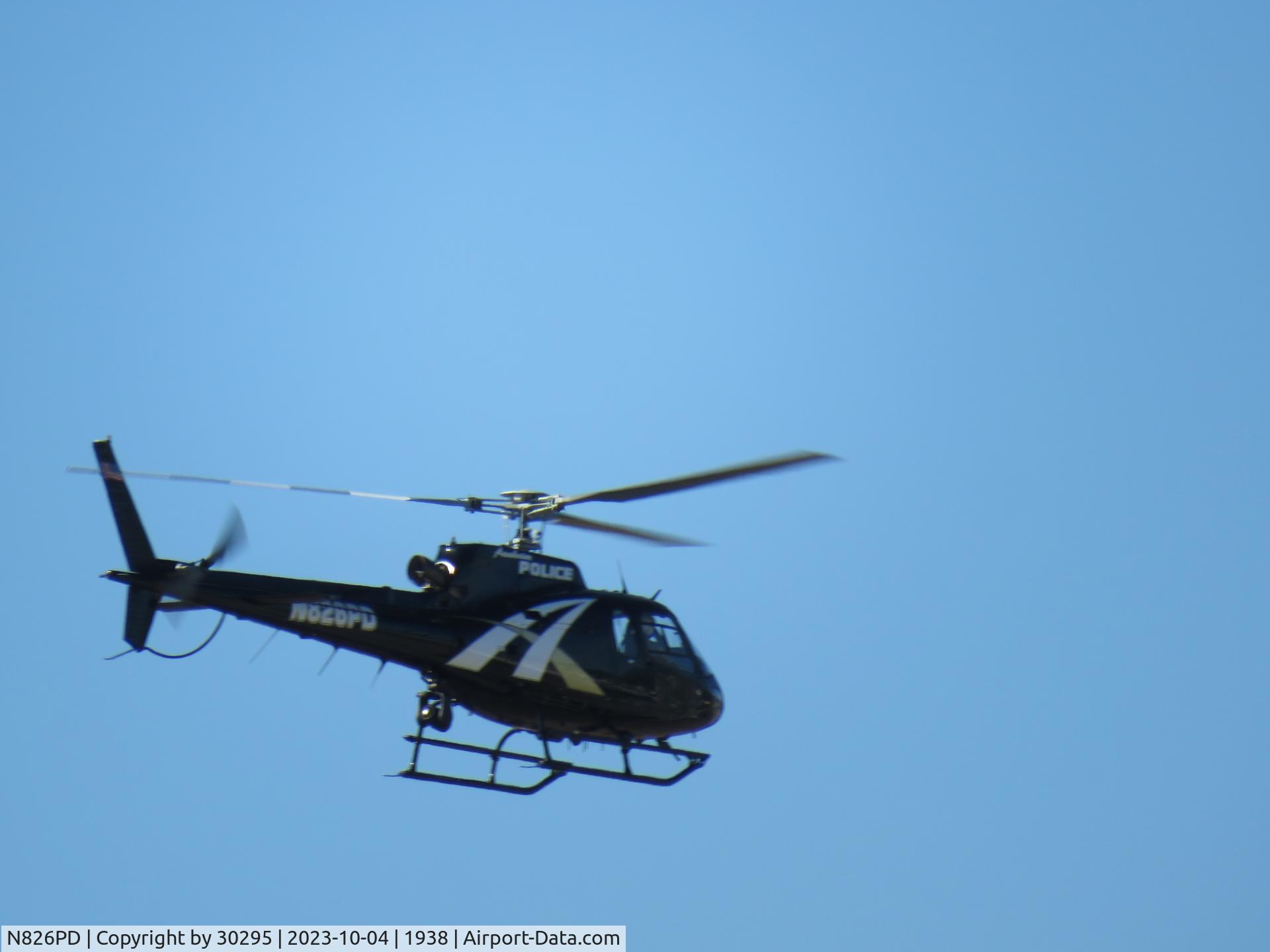 N826PD, 2006 Eurocopter AS-350B-2 Ecureuil C/N 4191, Heading northeast