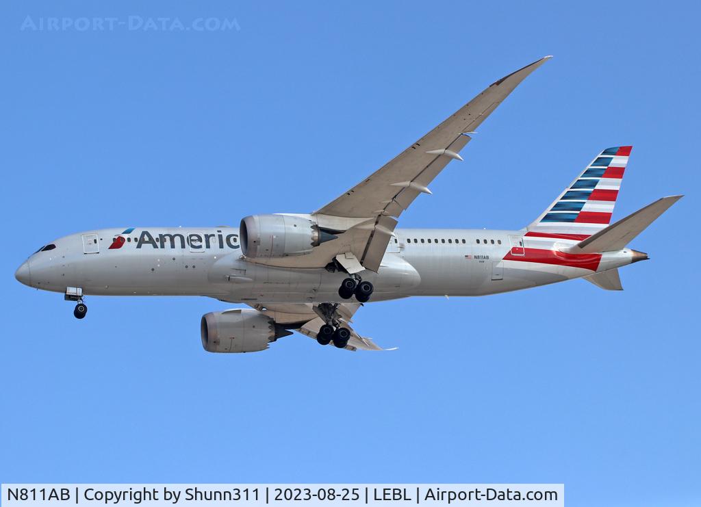 N811AB, 2015 Boeing 787-8 Dreamliner C/N 40629, Landing rwy 24R
