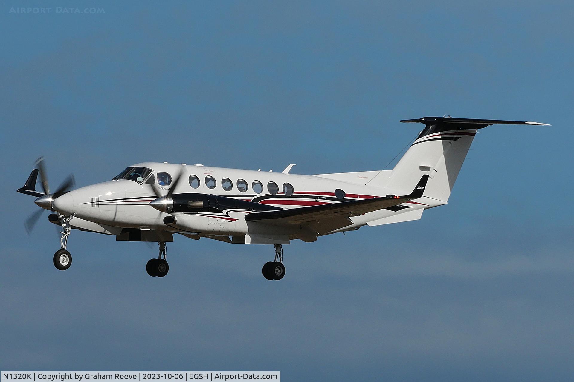 N1320K, 2023 Beech B300 King Air King Air C/N FL-1320, Landing at Norwich.