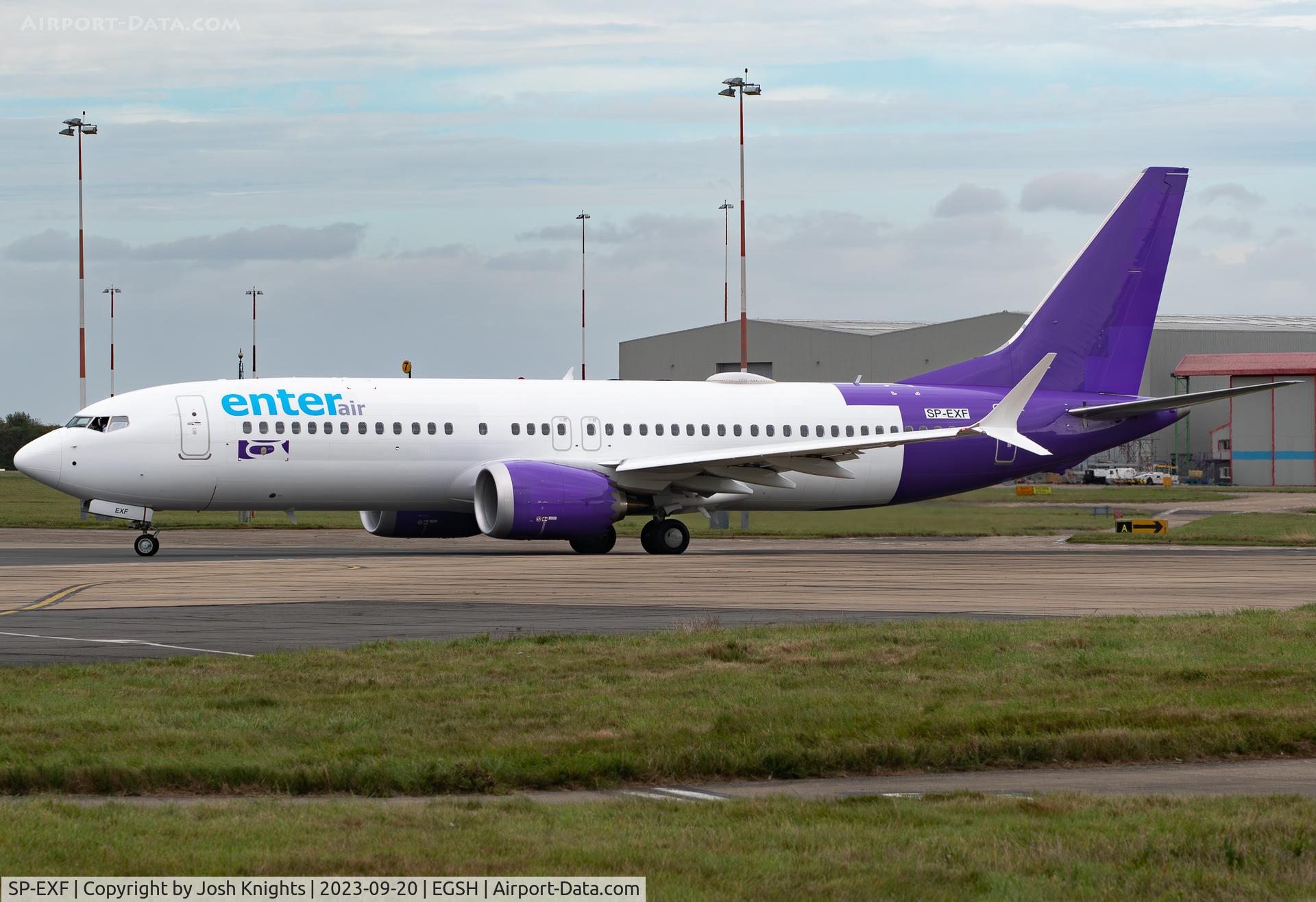 SP-EXF, 2019 Boeing 737-8MAX C/N 61862, Taxiing For Departure.