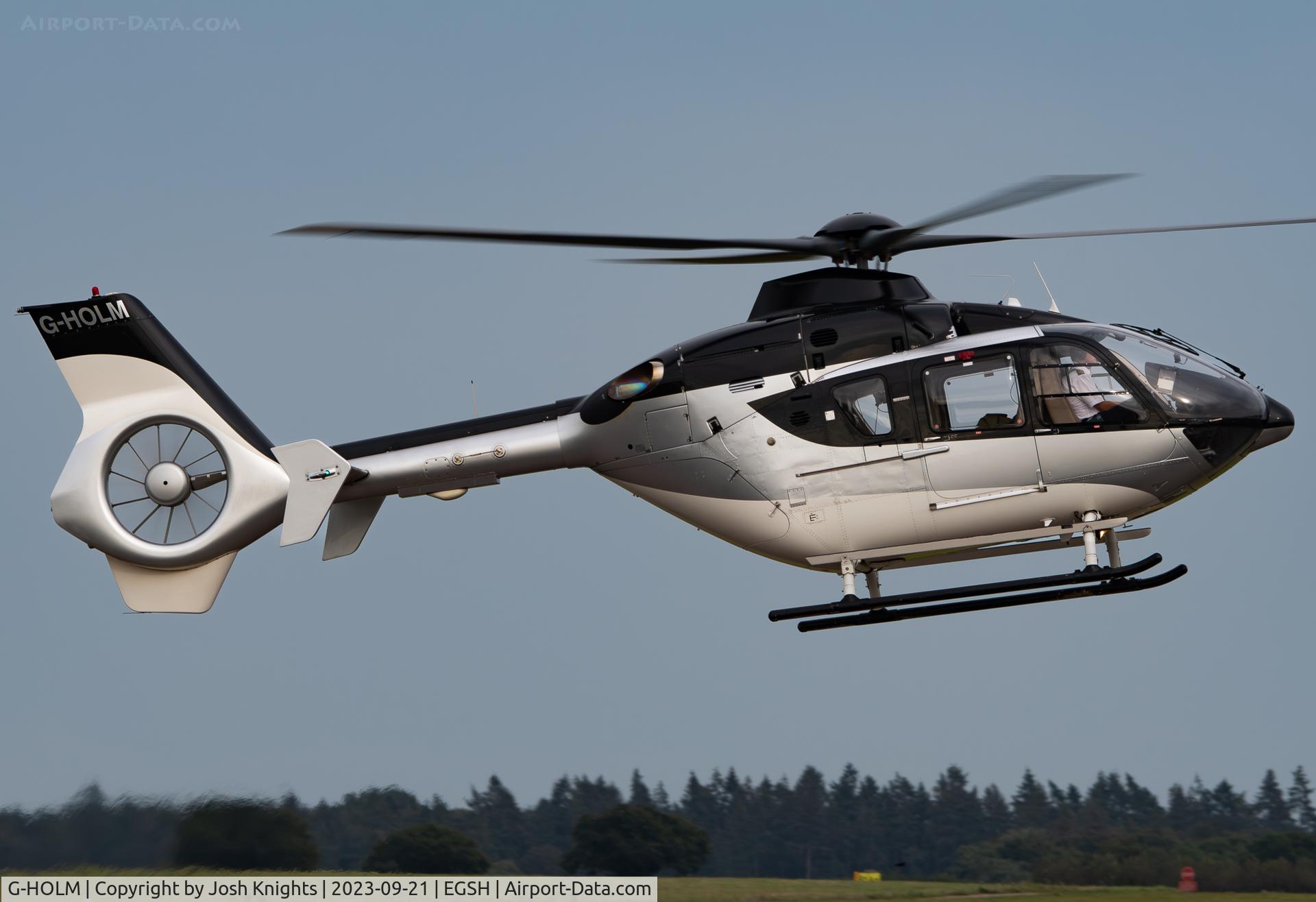 G-HOLM, 2007 Eurocopter EC-135T-2+ C/N 0574, Arriving At Norwich.
