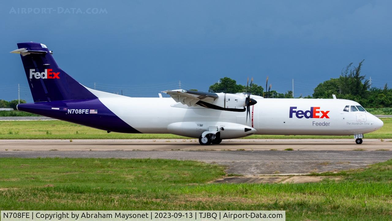 N708FE, 2022 ATR 72-212A (600) C/N 1744, Taxing for departure