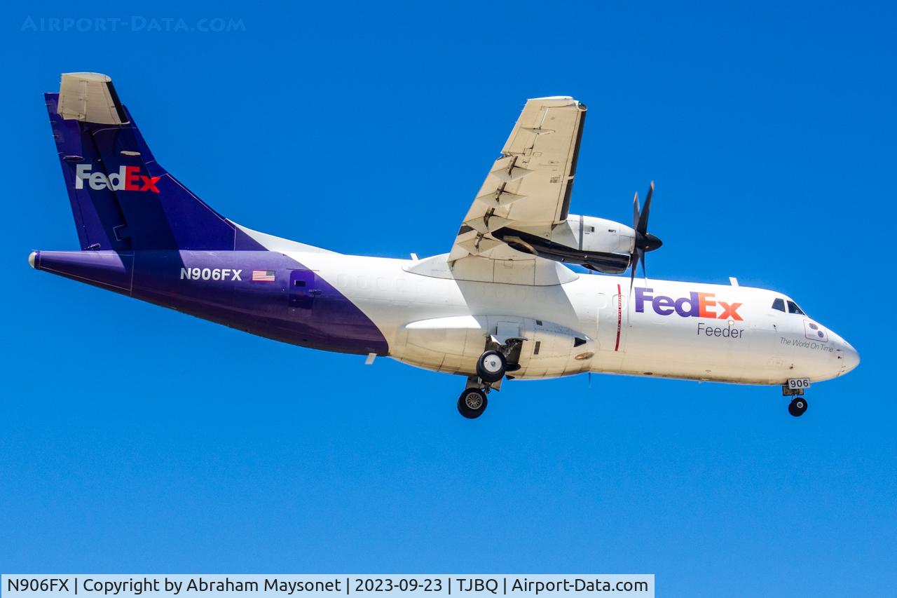 N906FX, 1991 ATR 42-320 C/N 280, Landing on airport TJBQ
