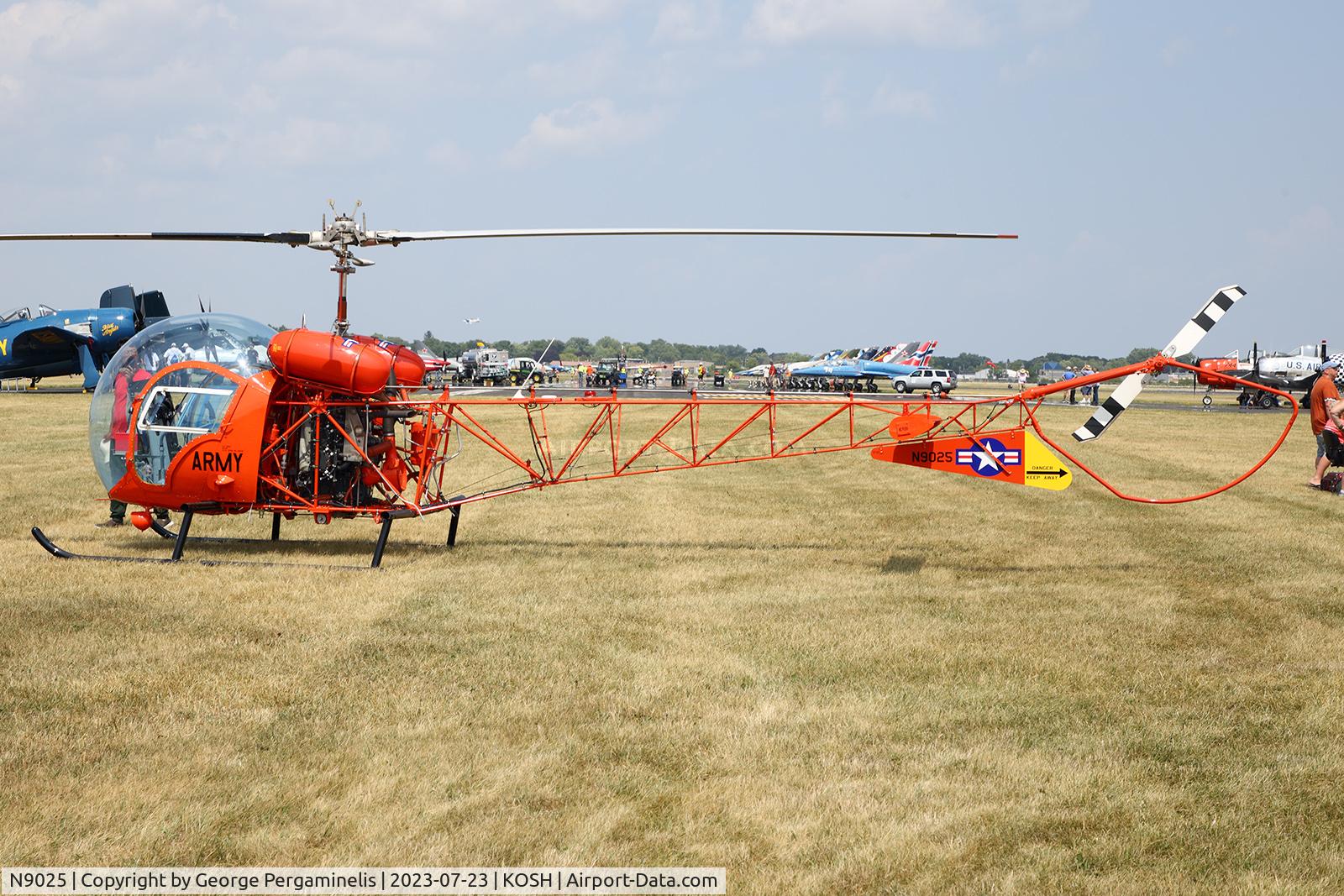 N9025, 1958 Bell 47G-2 C/N 2292, Oshkosh 2023.