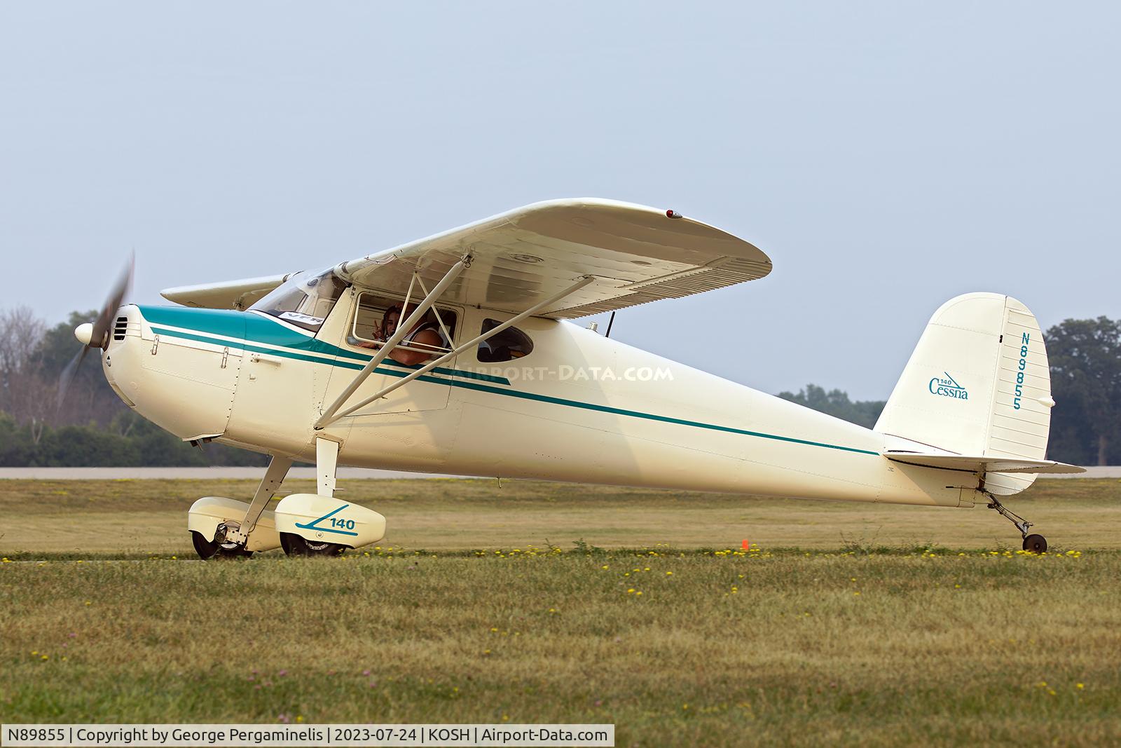 N89855, 1946 Cessna 140 C/N 8900, Oshkosh 2023.