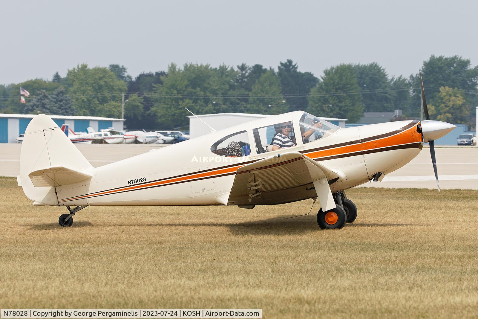 N78028, 1946 Globe GC-1B Swift C/N 2028, Oshkosh 2023.