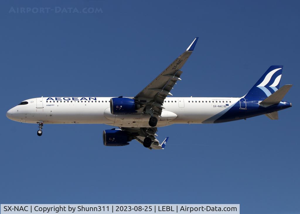 SX-NAC, 2020 Airbus A321-271NX C/N 10189, Landing rwy 24R