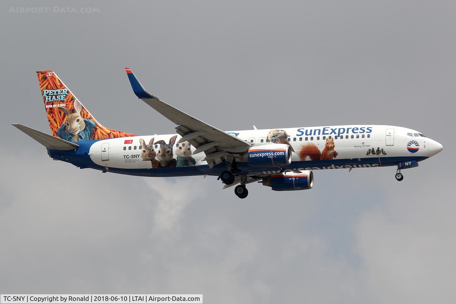 TC-SNY, 1997 Boeing 737-8K5 C/N 27981, at ayt