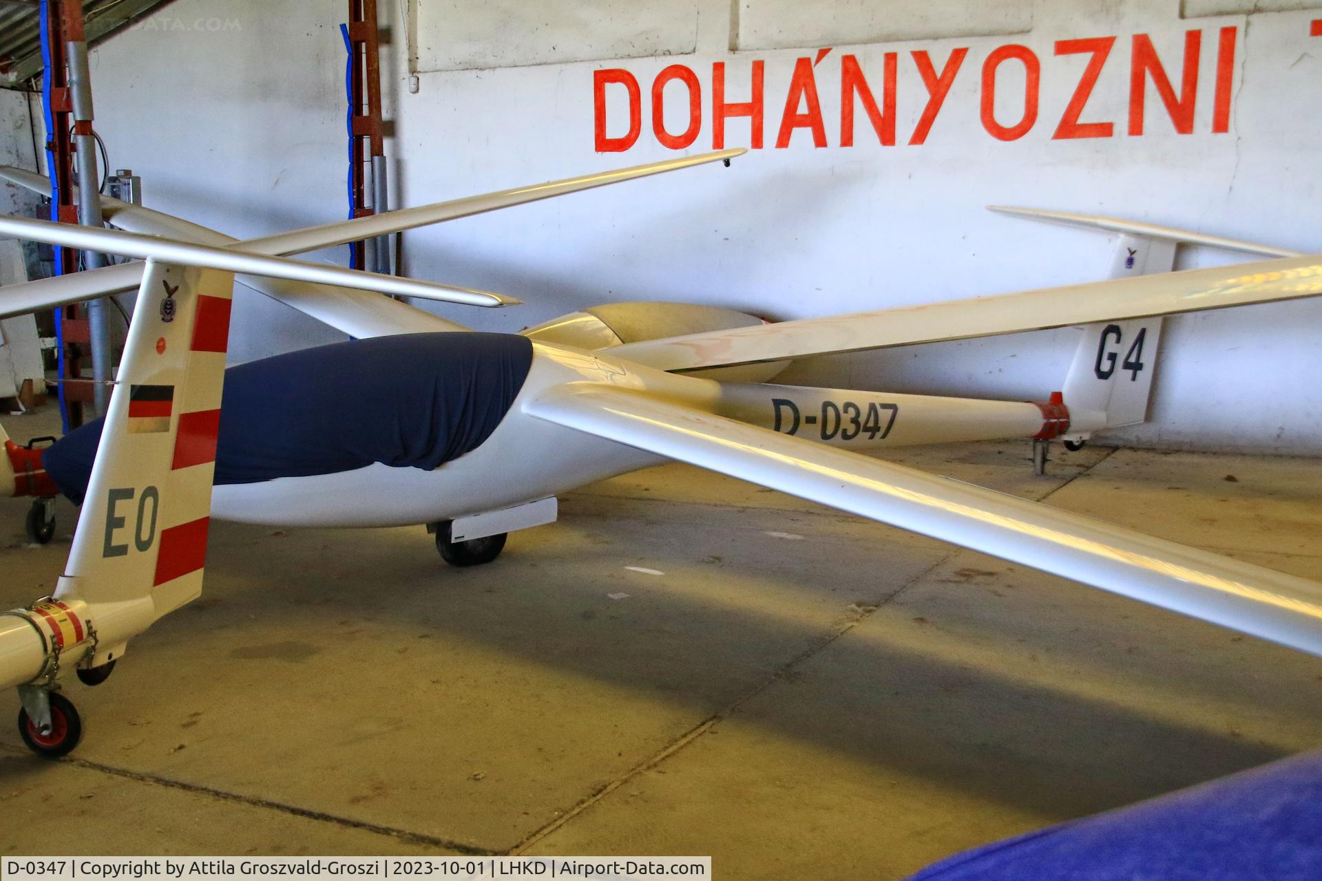 D-0347, 1977 Glaser-Dirks DG-100 Elan C/N 96, LHKD - Kecskéd Airport, Hungary