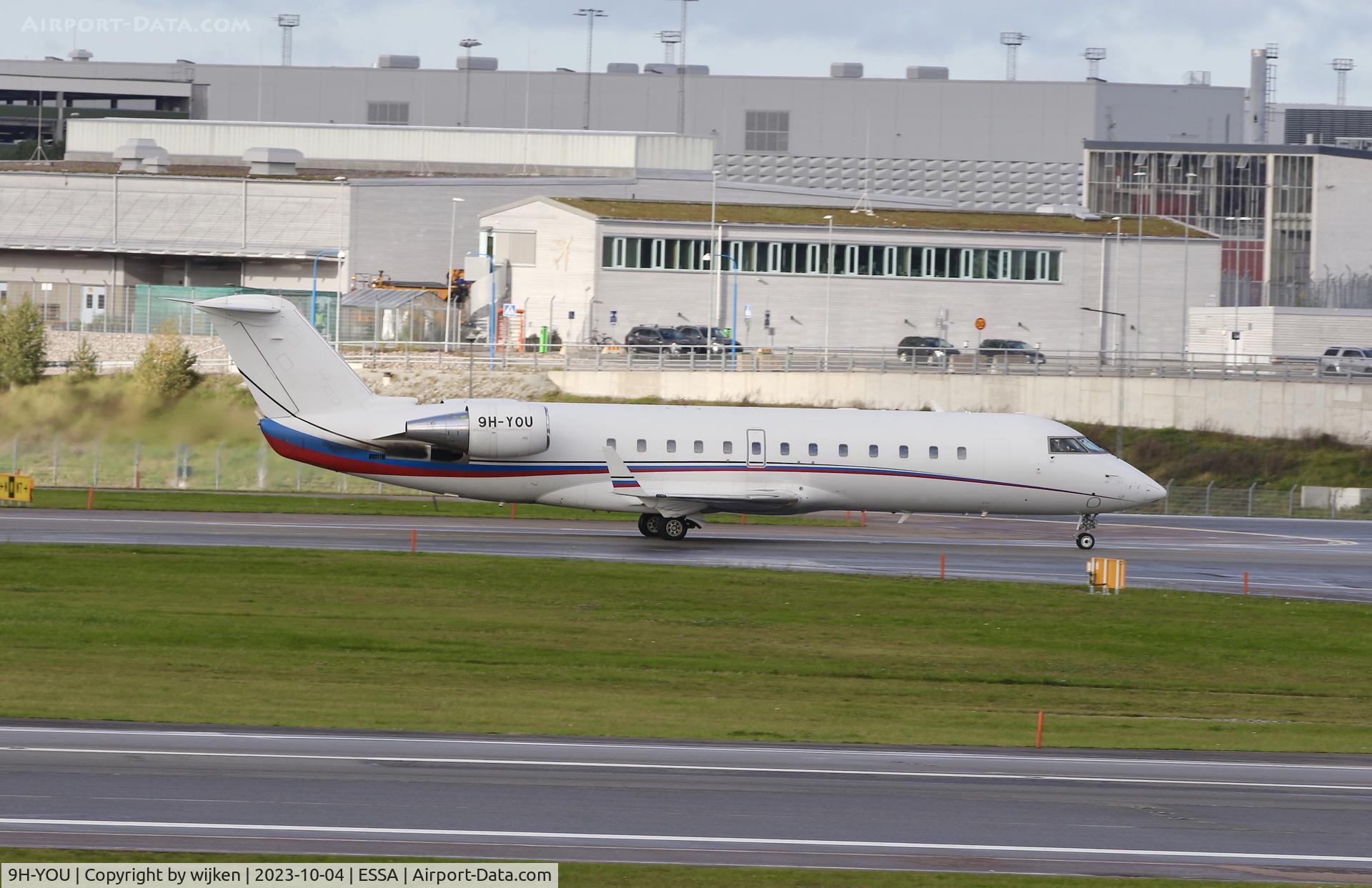 9H-YOU, 2008 Bombardier Challenger 850 (CL-600-2B19) C/N 8085, TWY W